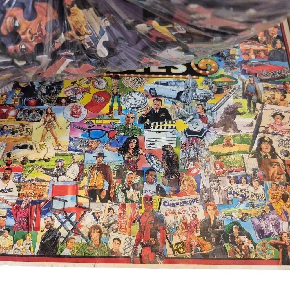 White Mountain Movies 1000 pc Jigsaw Puzzle, USED